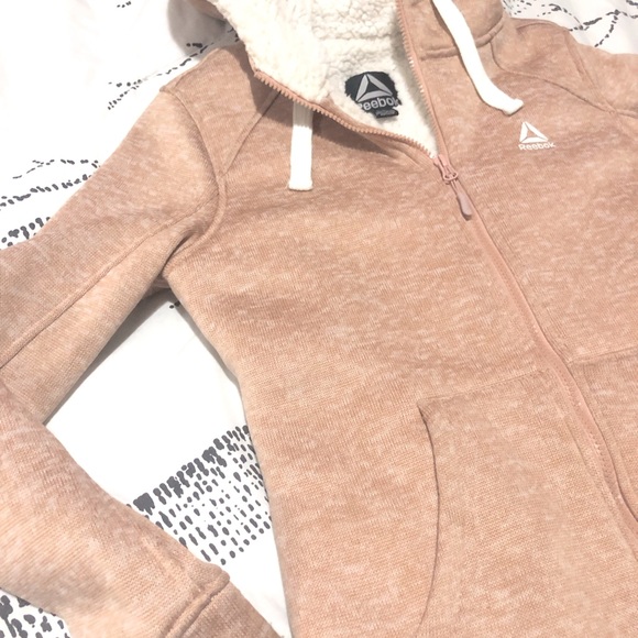REEBOK | Warm Thick Faux Sherpa Lined Zip up Hoodie | Like New | Small - Picture 8 of 12